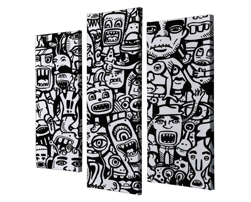 Dekorativ Canvastavla 3-Delar 45x20 cm - Flerfärgad - Inredning - Tavlor & konst - Canvastavlor