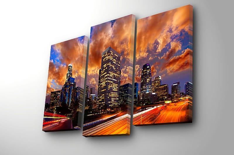 Dekorativ Canvastavla 3-Delar 45x20 cm - Flerfärgad - Inredning - Tavlor & konst - Canvastavlor