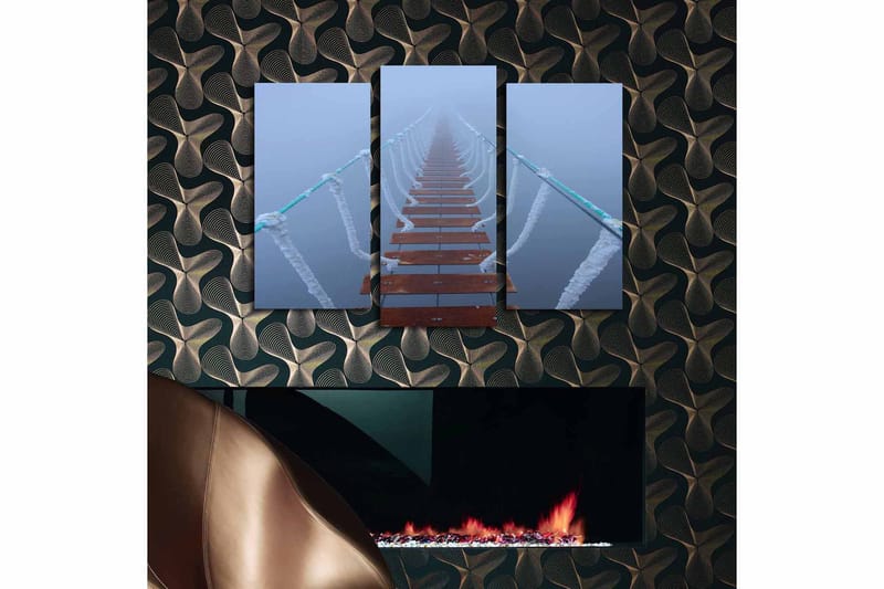 Dekorativ Canvastavla 3-Delar 45x20 cm - Flerfärgad - Inredning - Tavlor & konst - Canvastavlor