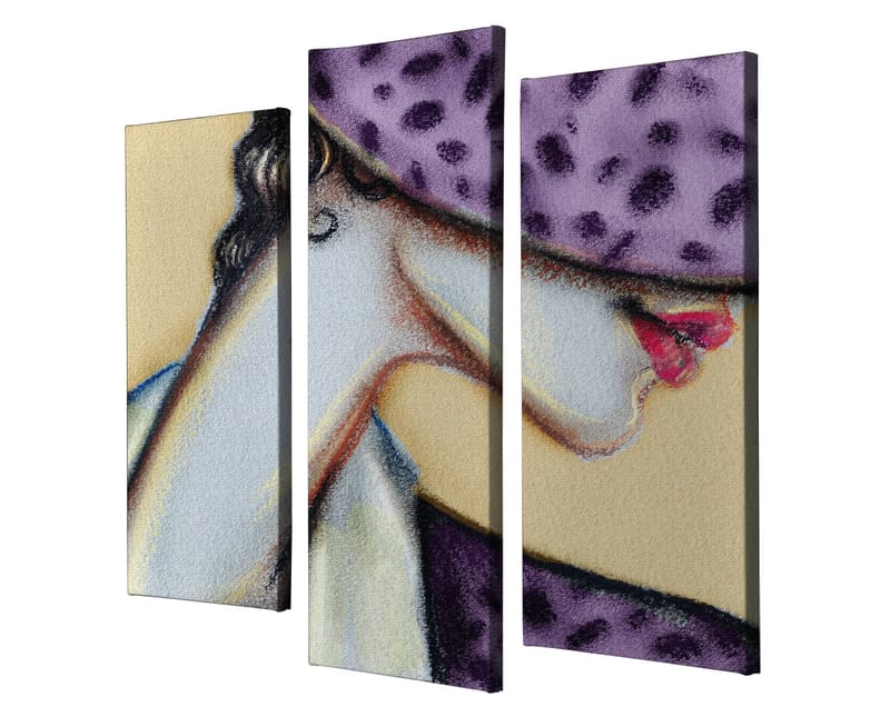 Dekorativ Canvastavla 3-Delar 45x20 cm - Flerfärgad - Inredning - Tavlor & konst - Canvastavlor