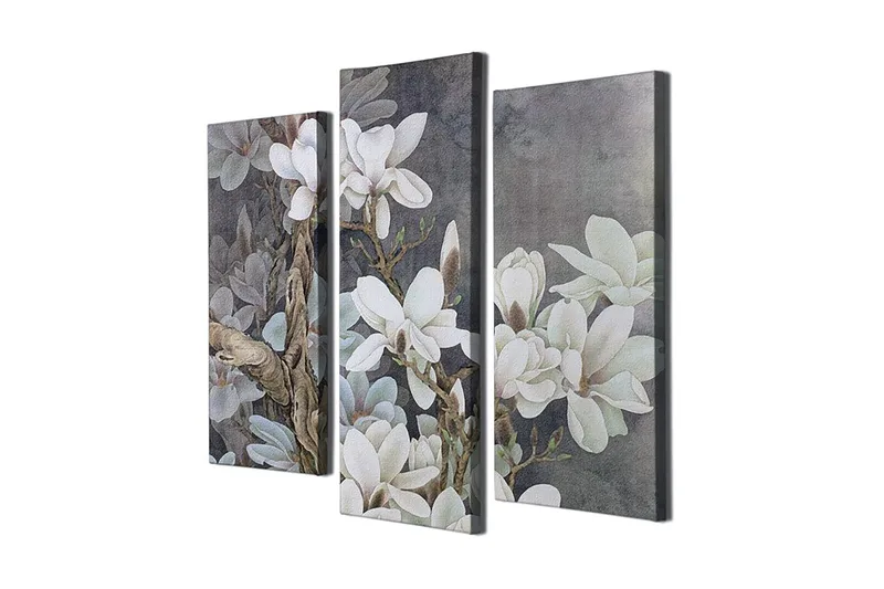 Dekorativ Canvastavla 3-Delar 45x20 cm, Flerfärgad