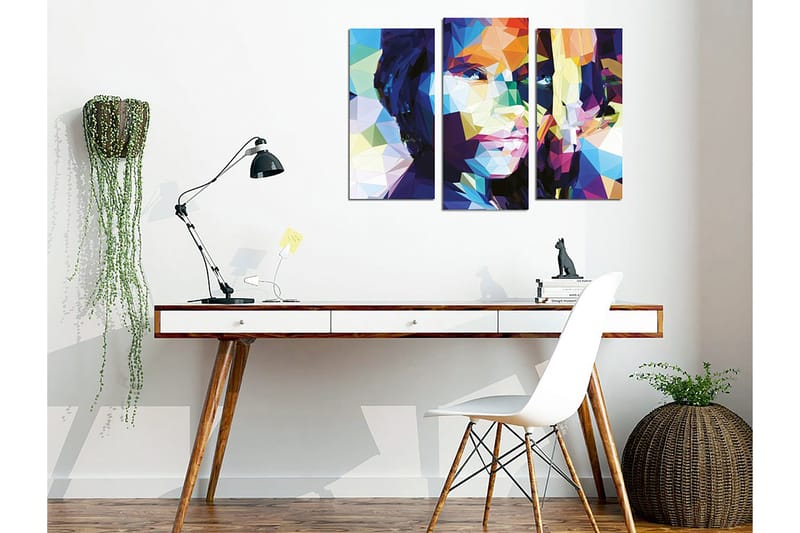 Dekorativ Canvastavla 3-Delar 45x20 cm - Flerfärgad - Inredning - Tavlor & konst - Canvastavlor