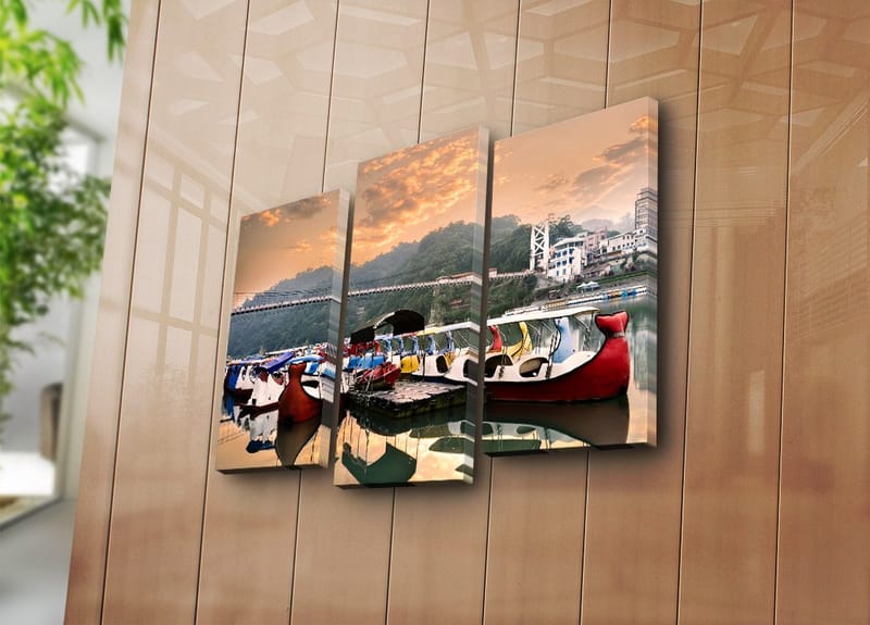 Dekorativ Canvastavla 3-Delar 45x20 cm - Flerfärgad - Inredning - Tavlor & konst - Canvastavlor