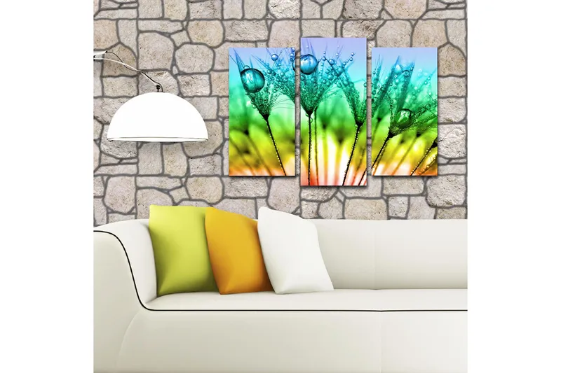 Dekorativ Canvastavla 3-Delar 45x20 cm - Flerfärgad - Inredning - Tavlor & konst - Canvastavlor