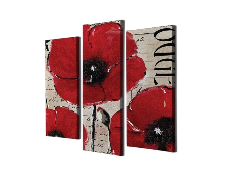 Dekorativ Canvastavla 3-Delar 45x20 cm - Flerfärgad - Inredning - Tavlor & konst - Canvastavlor