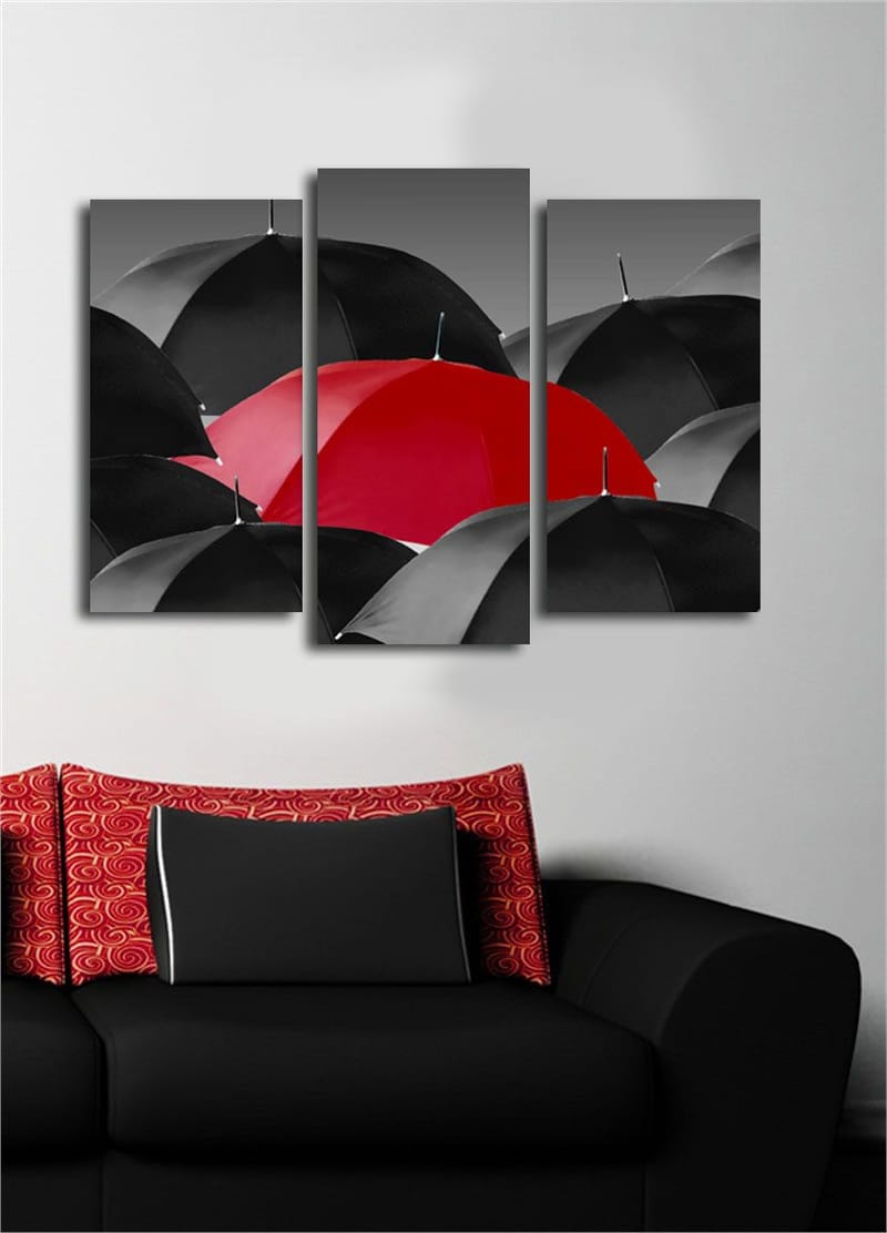 Dekorativ Canvastavla 3-Delar 45x20 cm - Flerfärgad - Inredning - Tavlor & konst - Canvastavlor