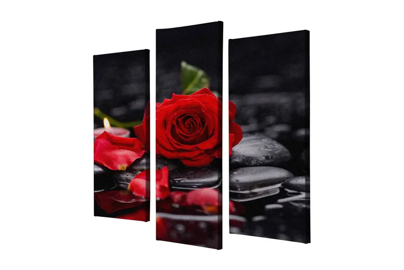 Dekorativ Canvastavla 3-Delar 45x20 cm - Flerfärgad - Inredning - Tavlor & konst - Canvastavlor