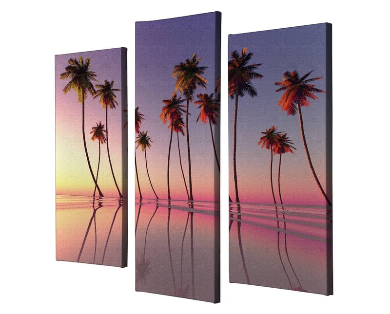 Dekorativ Canvastavla 3-Delar 45x20 cm - Flerfärgad - Inredning - Tavlor & konst - Canvastavlor