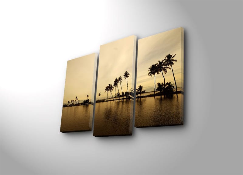 Dekorativ Canvastavla 3-Delar 45x20 cm - Flerfärgad - Inredning - Tavlor & konst - Canvastavlor