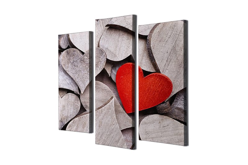 Dekorativ Canvastavla 3-Delar 45x20 cm, Flerfärgad