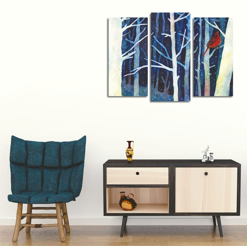 Dekorativ Canvastavla 3-Delar 45x20 cm - Flerfärgad - Inredning - Tavlor & konst - Canvastavlor