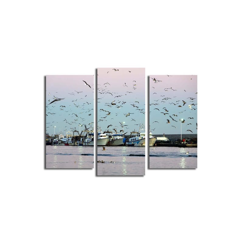 Dekorativ Canvastavla 3-Delar 45x20 cm - Flerfärgad - Inredning - Tavlor & konst - Canvastavlor