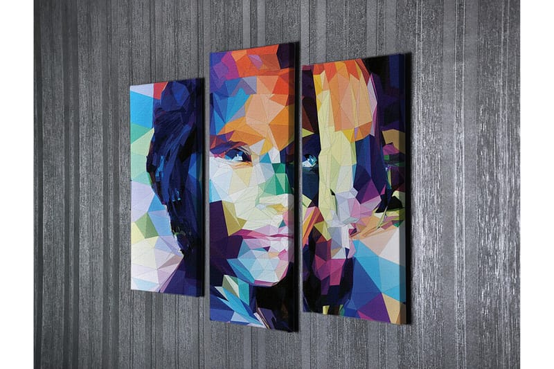 Dekorativ Canvastavla 3-Delar 45x20 cm - Flerfärgad - Inredning - Tavlor & konst - Canvastavlor