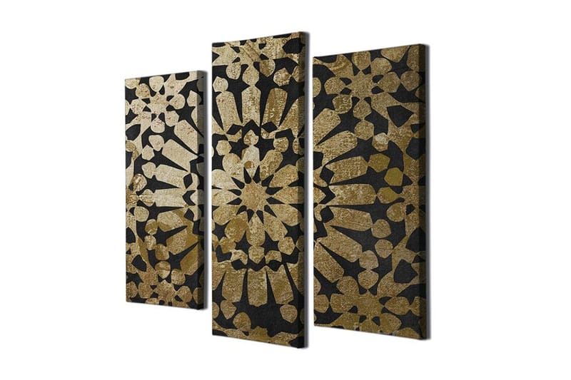 Dekorativ Canvastavla 3-Delar 45x20 cm, Flerfärgad