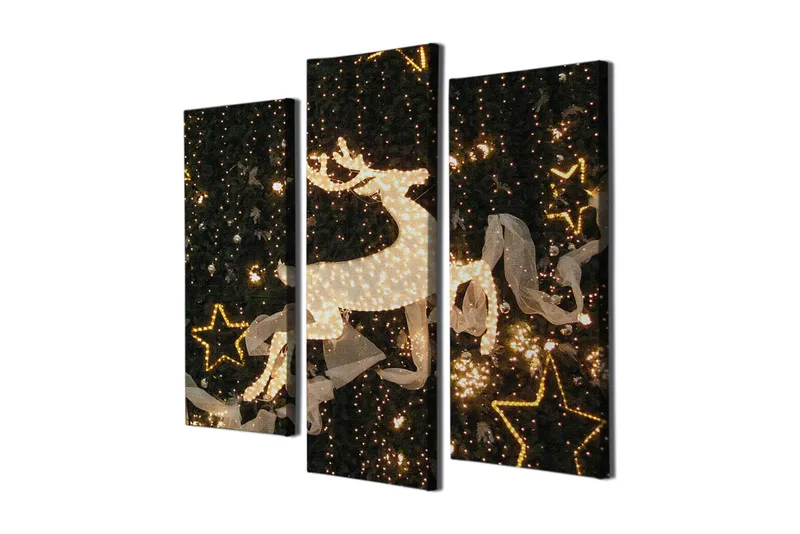 Dekorativ Canvastavla 3-Delar 45x20 cm - Flerfärgad - Inredning - Tavlor & konst - Canvastavlor