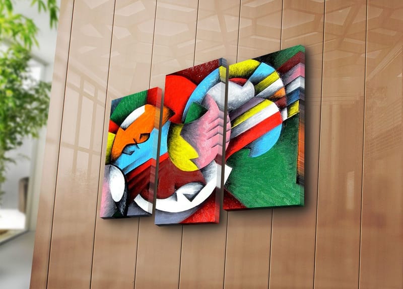 Dekorativ Canvastavla 3-Delar 45x20 cm - Flerfärgad - Inredning - Tavlor & konst - Canvastavlor