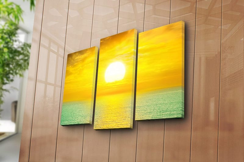 Dekorativ Canvastavla 3-Delar 45x20 cm - Flerfärgad - Inredning - Tavlor & konst - Canvastavlor