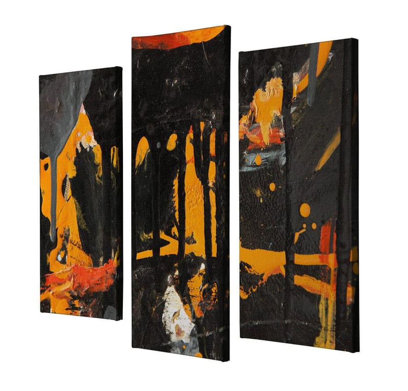 Dekorativ Canvastavla 3-Delar 45x20 cm - Flerfärgad - Inredning - Tavlor & konst - Canvastavlor