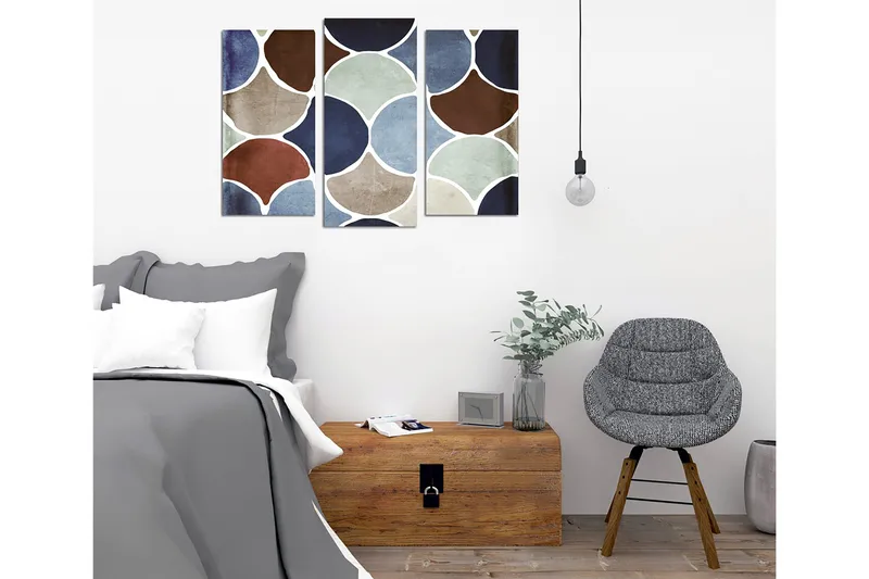 Dekorativ Canvastavla 3-Delar 45x20 cm - Flerfärgad - Inredning - Tavlor & konst - Canvastavlor