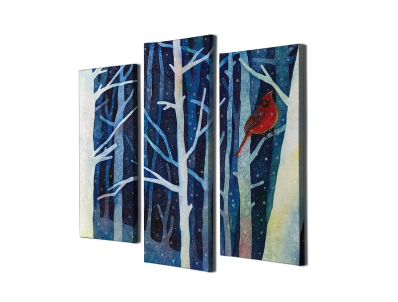 Dekorativ Canvastavla 3-Delar 45x20 cm, Flerfärgad