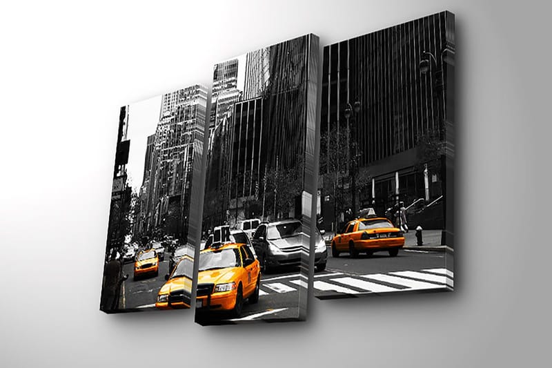 Dekorativ Canvastavla 3-Delar 45x20 cm - Flerfärgad - Inredning - Tavlor & konst - Canvastavlor