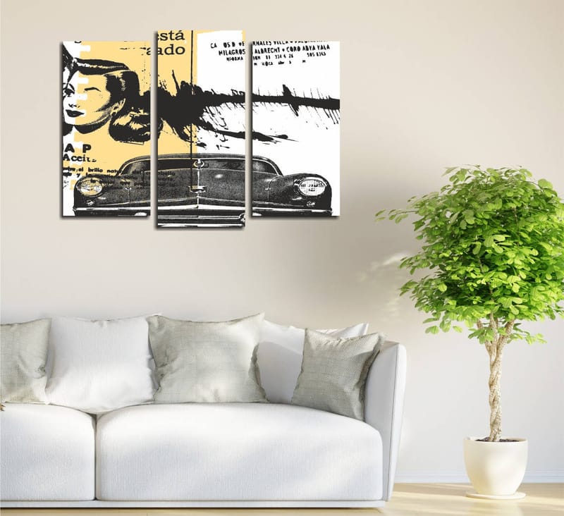 Dekorativ Canvastavla 3-Delar 45x20 cm - Flerfärgad - Inredning - Tavlor & konst - Canvastavlor