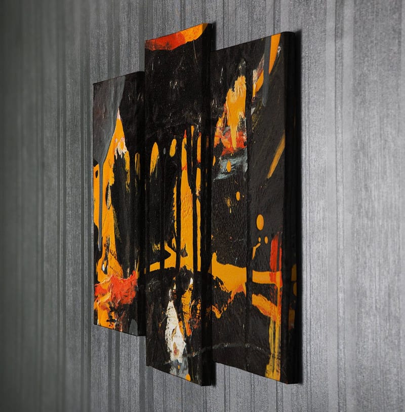 Dekorativ Canvastavla 3-Delar 45x20 cm - Flerfärgad - Inredning - Tavlor & konst - Canvastavlor