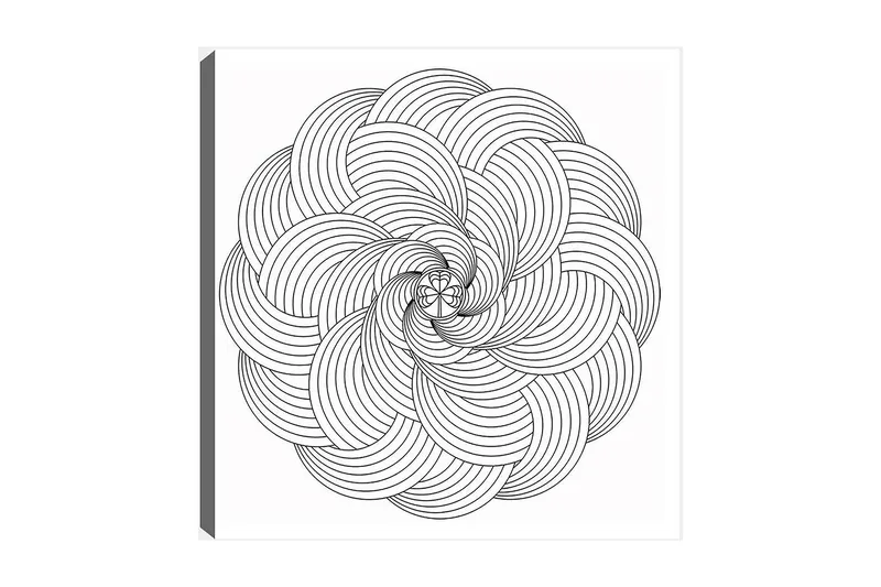 Dekorativ Canvastavla 30x30 cm, Vit|Svart