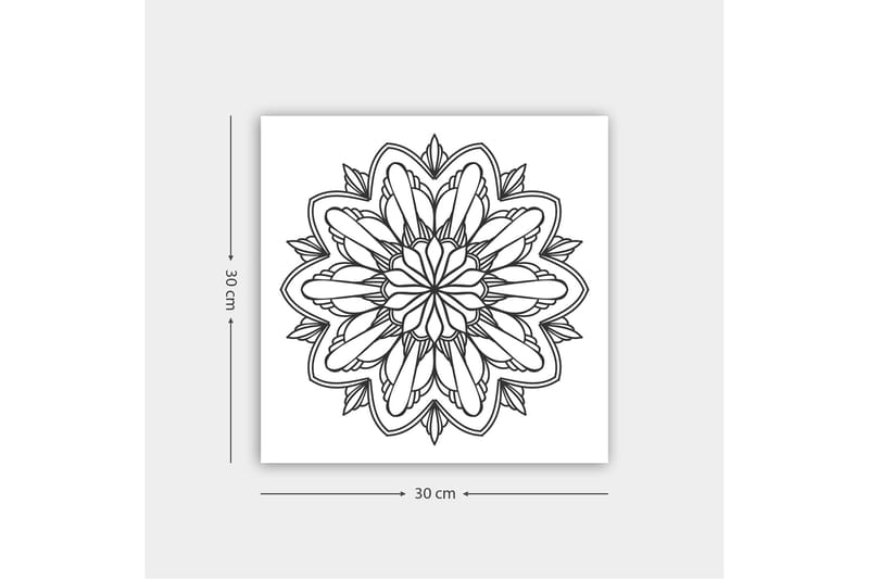 Dekorativ Canvastavla 30x30 cm - Vit|Svart - Inredning - Tavlor & konst - Canvastavlor