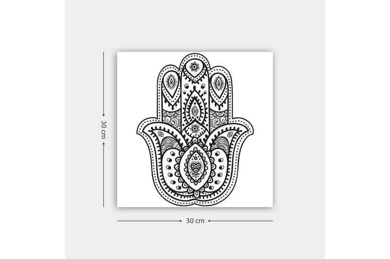 Dekorativ Canvastavla 30x30 cm - Vit|Svart - Inredning - Tavlor & konst - Canvastavlor