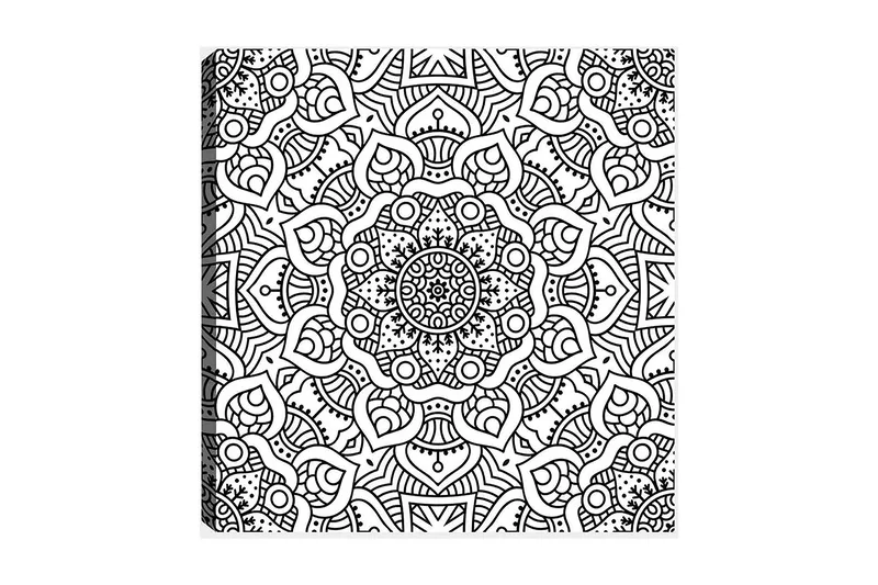 Dekorativ Canvastavla 30x30 cm, Vit|Svart