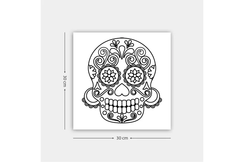 Dekorativ Canvastavla 30x30 cm - Vit|Svart - Inredning - Tavlor & konst - Canvastavlor