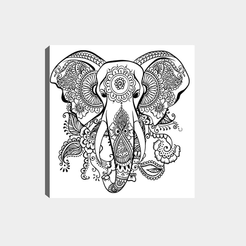 Dekorativ Canvastavla 30x30 cm - Vit|Svart - Inredning - Tavlor & konst - Canvastavlor