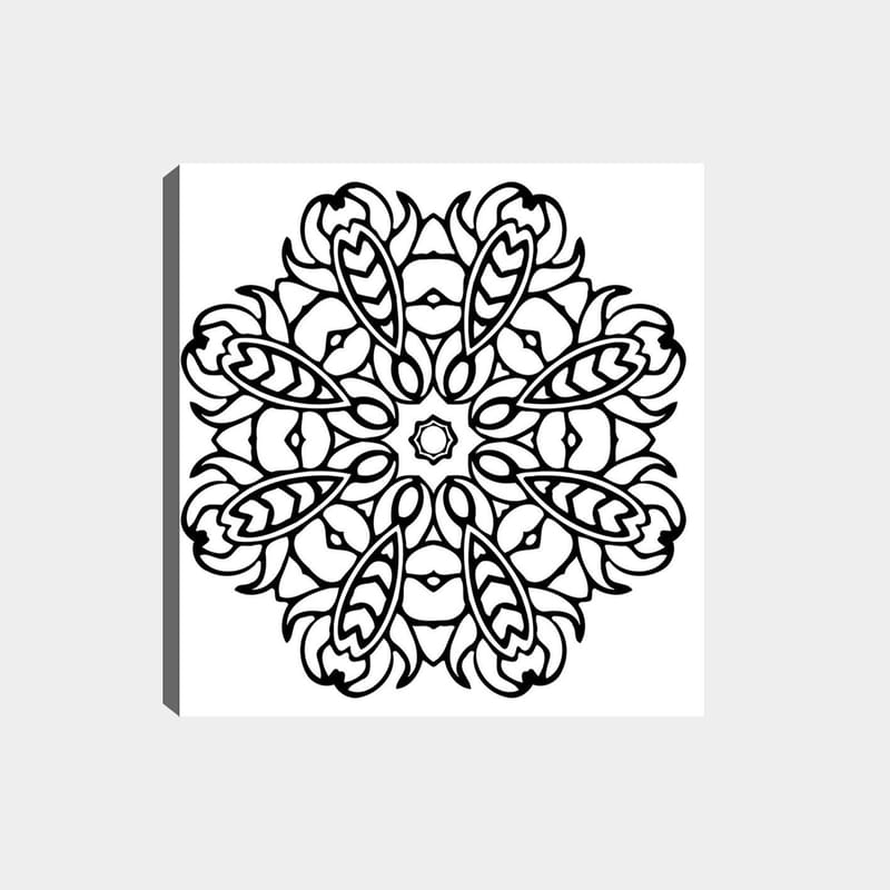 Dekorativ Canvastavla 30x30 cm - Vit|Svart - Inredning - Tavlor & konst - Canvastavlor