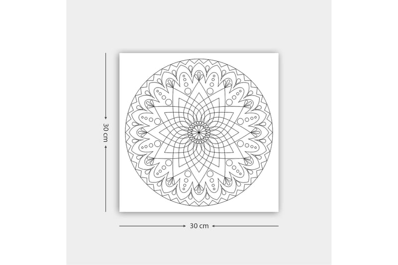 Dekorativ Canvastavla 30x30 cm - Vit|Svart - Inredning - Tavlor & konst - Canvastavlor