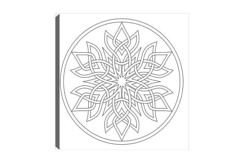 Dekorativ Canvastavla 30x30 cm - Vit|Svart - Inredning - Tavlor & konst - Canvastavlor