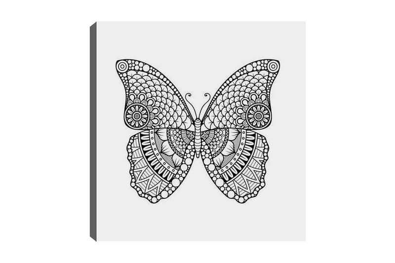 Dekorativ Canvastavla 30x30 cm - Vit|Svart - Inredning - Tavlor & konst - Canvastavlor