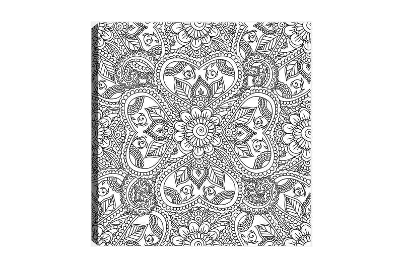 Dekorativ Canvastavla 30x30 cm - Vit|Svart - Inredning - Tavlor & konst - Canvastavlor
