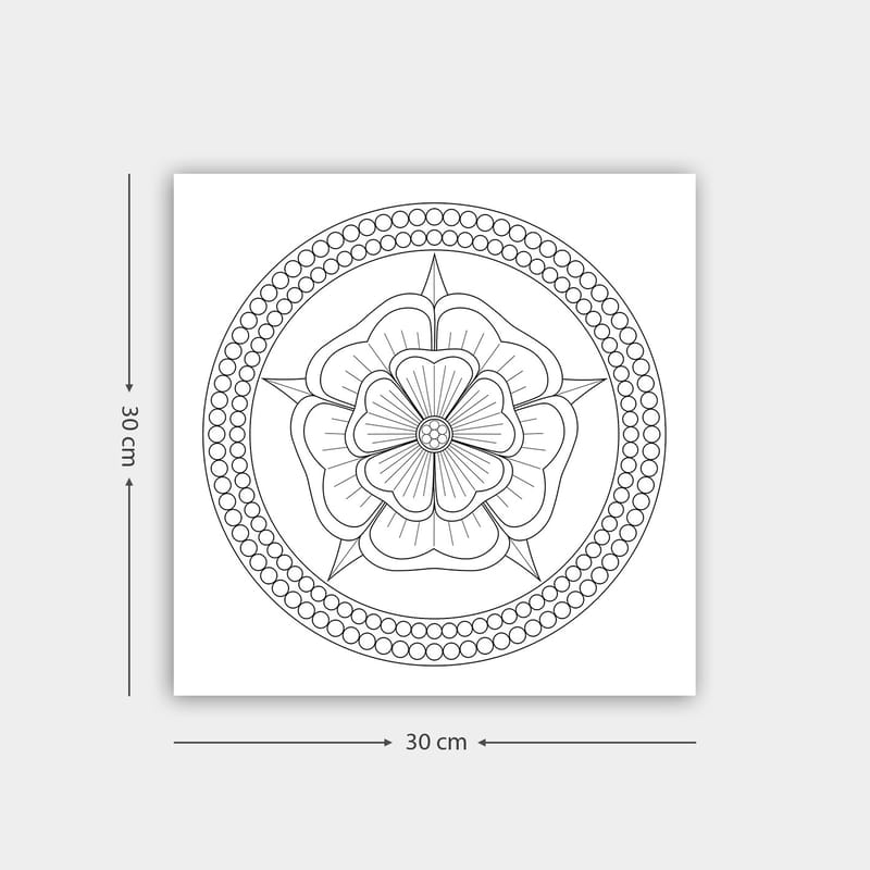 Dekorativ Canvastavla 30x30 cm - Vit|Svart - Inredning - Tavlor & konst - Canvastavlor