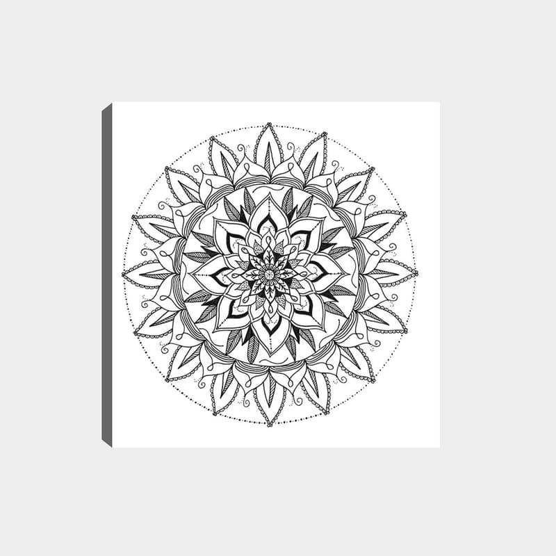 Dekorativ Canvastavla 30x30 cm - Vit|Svart - Inredning - Tavlor & konst - Canvastavlor