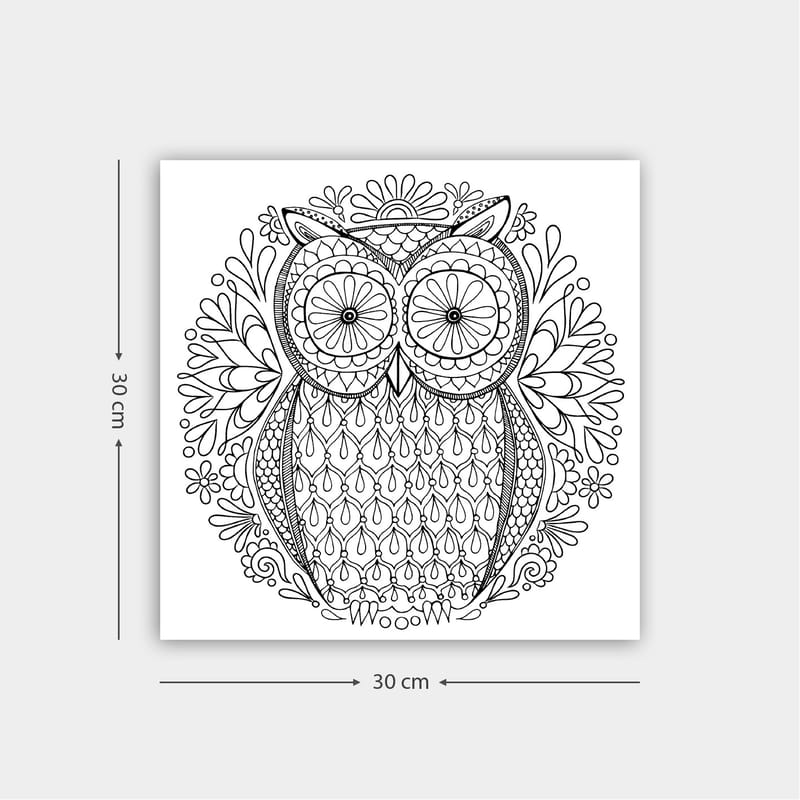 Dekorativ Canvastavla 30x30 cm - Vit|Svart - Inredning - Tavlor & konst - Canvastavlor
