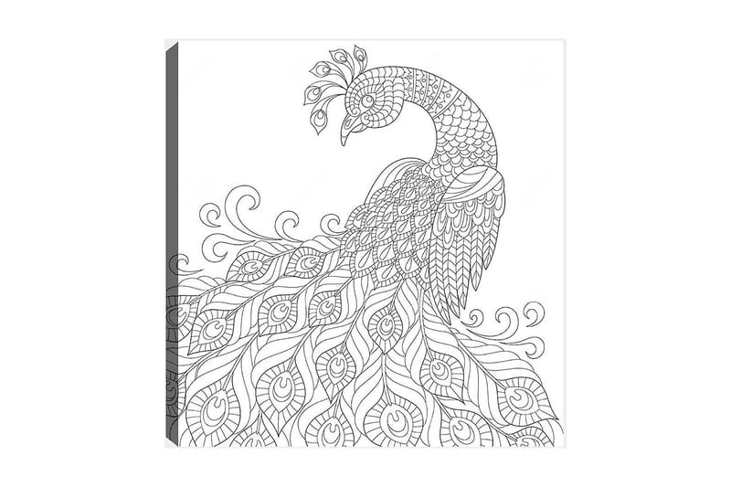 Dekorativ Canvastavla 30x30 cm - Vit|Svart - Inredning - Tavlor & konst - Canvastavlor