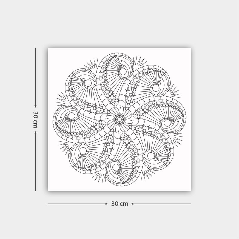 Dekorativ Canvastavla 30x30 cm - Vit|Svart - Inredning - Tavlor & konst - Canvastavlor