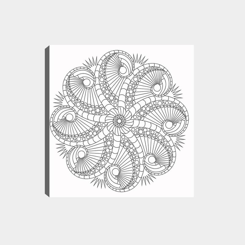 Dekorativ Canvastavla 30x30 cm - Vit|Svart - Inredning - Tavlor & konst - Canvastavlor
