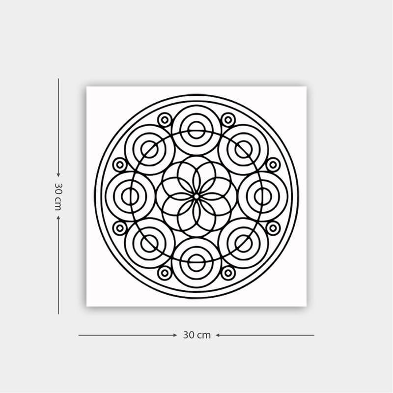 Dekorativ Canvastavla 30x30 cm - Vit|Svart - Inredning - Tavlor & konst - Canvastavlor