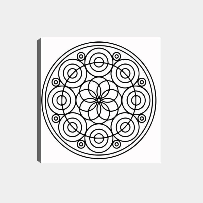 Dekorativ Canvastavla 30x30 cm - Vit|Svart - Inredning - Tavlor & konst - Canvastavlor