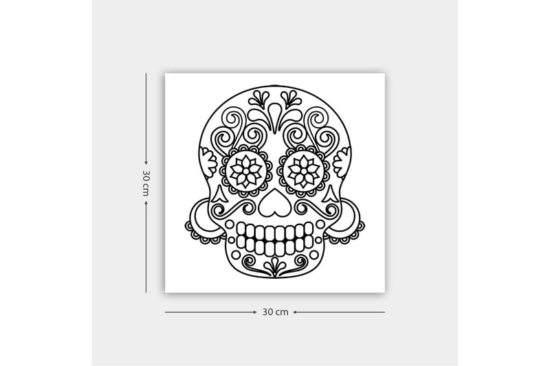 Dekorativ Canvastavla 30x30 cm - Vit|Svart - Inredning - Tavlor & konst - Canvastavlor