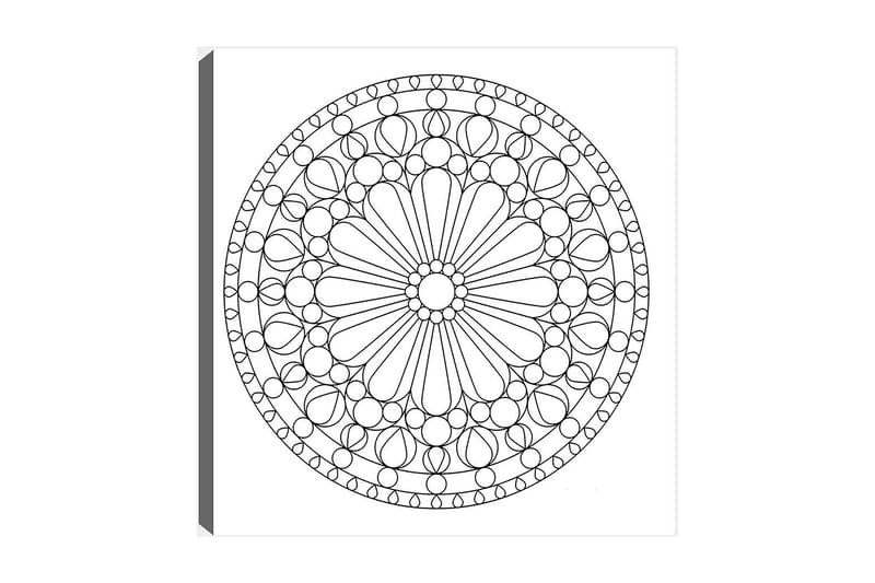 Dekorativ Canvastavla 30x30 cm - Vit|Svart - Inredning - Tavlor & konst - Canvastavlor