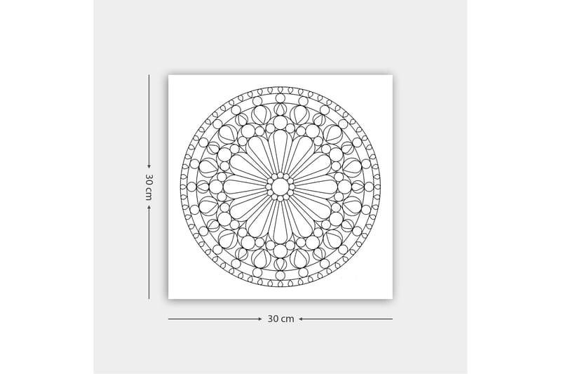 Dekorativ Canvastavla 30x30 cm - Vit|Svart - Inredning - Tavlor & konst - Canvastavlor