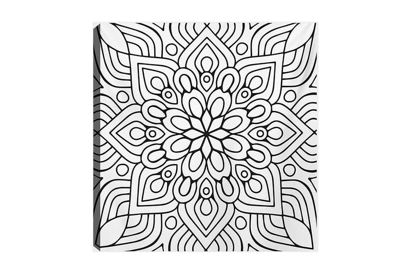 Dekorativ Canvastavla 30x30 cm - Vit|Svart - Inredning - Tavlor & konst - Canvastavlor